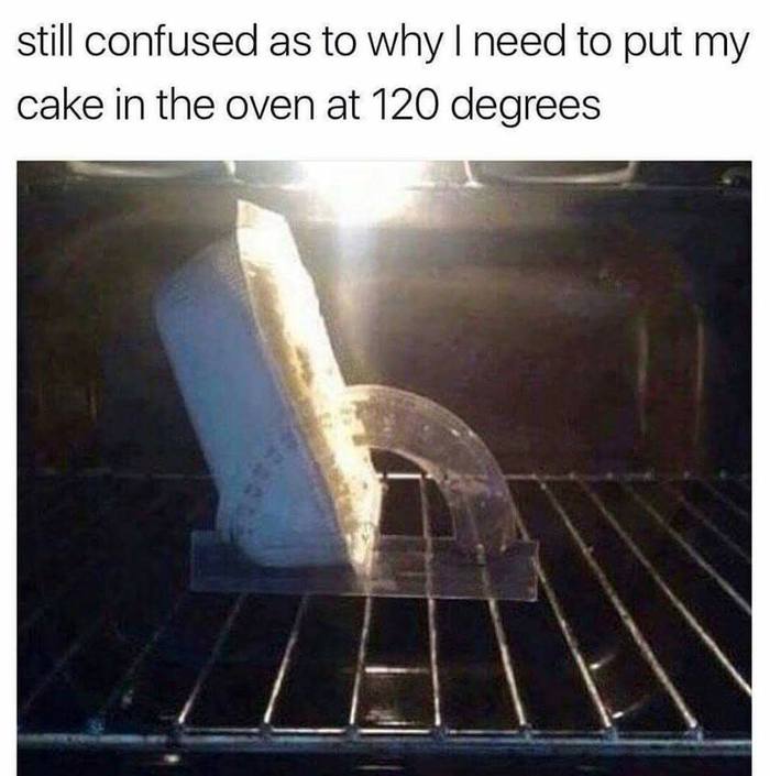 I still don't understand why I would put my cake at 120 degrees - Oven, Pie, Injection, Degrees