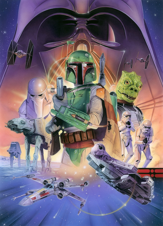 Beautiful Star Wars art - Star Wars, Boba95fet, Art, Longpost, Tag