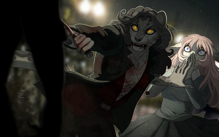 Back off! - Furry, Art, Nataliedecorsair, Vampires