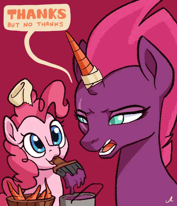 Нет, спасибо - Арт, My Little Pony, PonyArt, Tempest Shadow, Pinkie Pie, Docwario