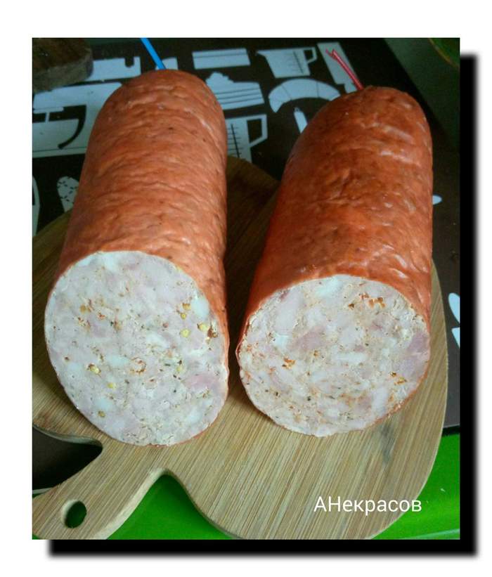 Homemade sausage - My, Food, Cooking, Recipe, Homemade sausage