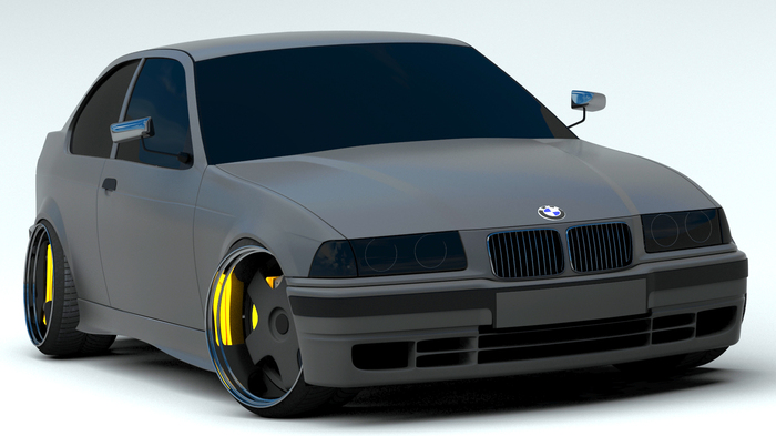 BMW E36 Compact (3DS MAX 16) 3ds Max, 3D, BMW, , E36, 
