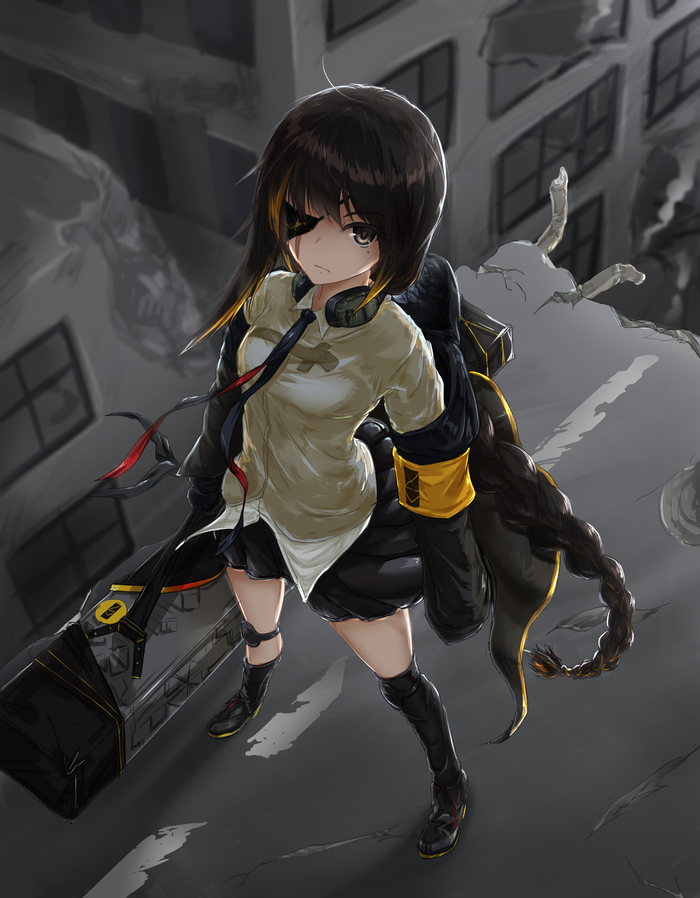 M16a1 (Girls Frontline) - Art, Anime, Anime art, M16a1, Girls frontline, Pixiv, Game art, 