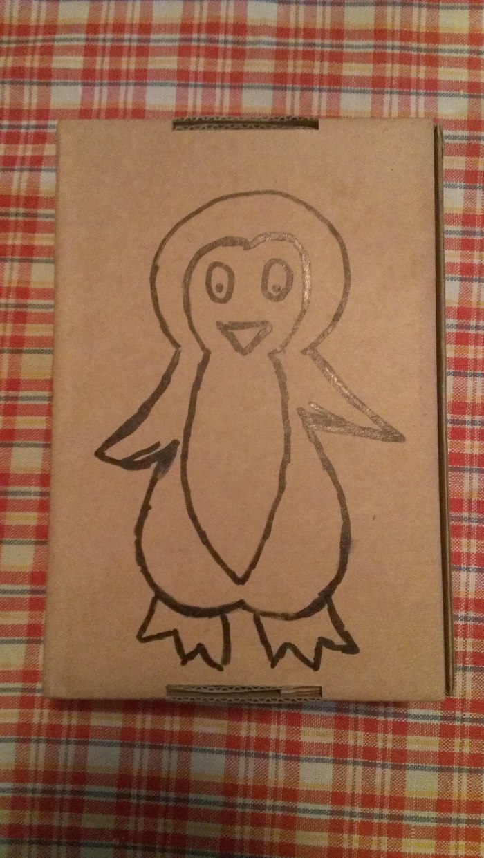Penguin - My, Delivery, Penguins, Drawing