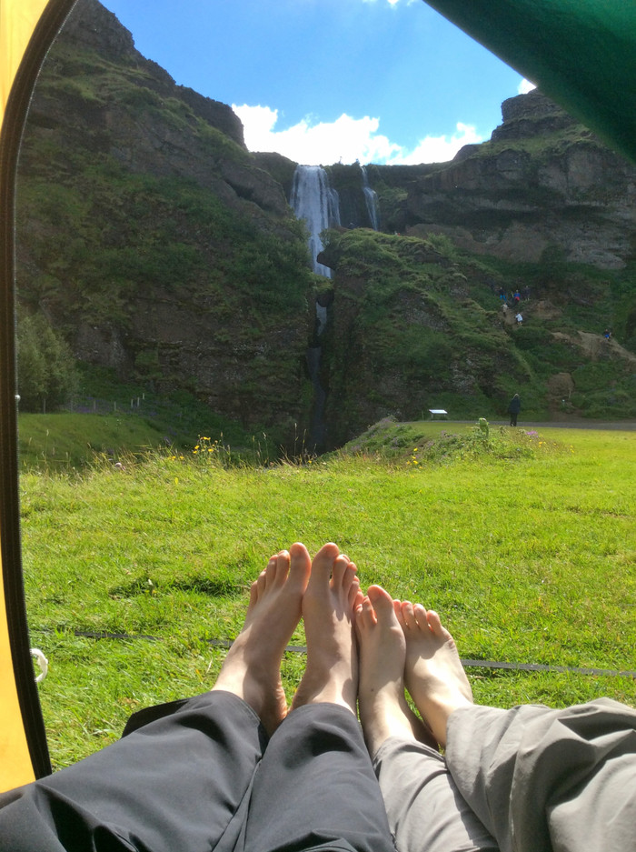 Hitchhiking in Iceland. Day 11 + review of campsites. - My, Hitch-hiking, Iceland, cat, Waterfall, Camping, Longpost, Travels