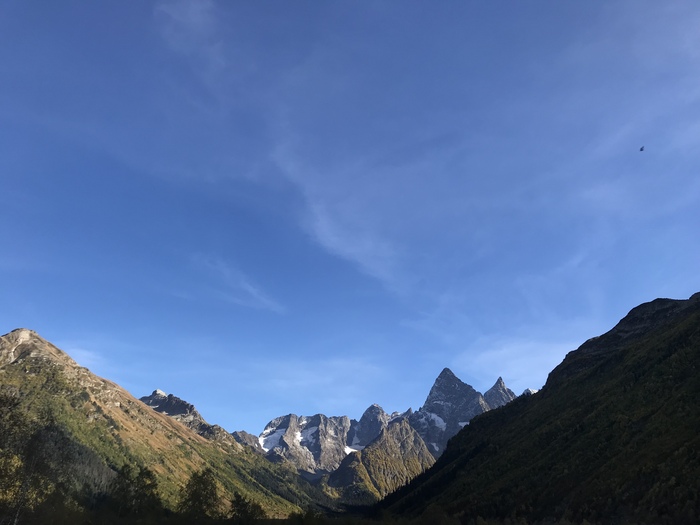 Dombay. Northern shelter, near the border with Georgia - My, Dombay, Teberda, , The mountains, View, Longpost