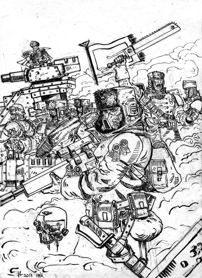 Valhalla - Warhammer 40k, Wh Art, Valhallan Ice Warriors, Fan art, Imperial guard, Astra Militarum