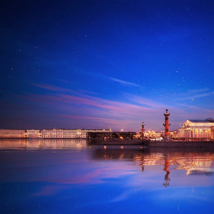 Spit of Vasilyevsky Island - Saint Petersburg, Vasilievsky Island, Embankment, Neva