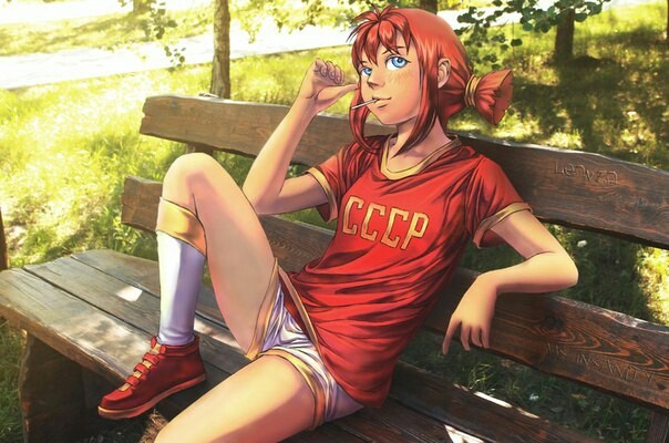 A moment of reflection - Visual novel, Endless summer, Art, Leonzo, Ulyana