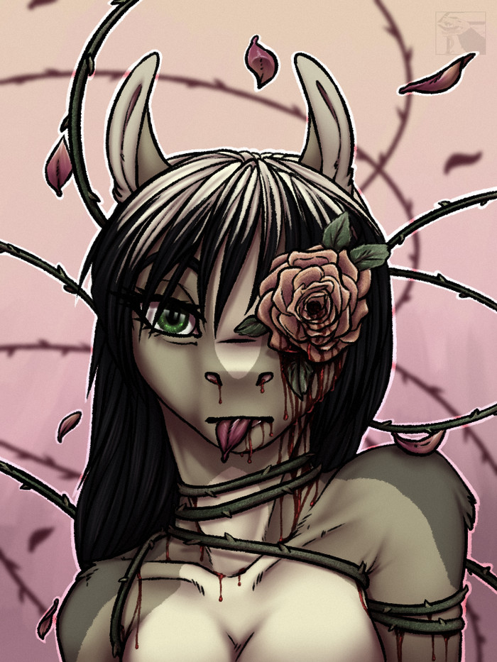 With delicate flowers there are always sharp thorns - My, My little pony, Original character, Darkpony, Grimdark