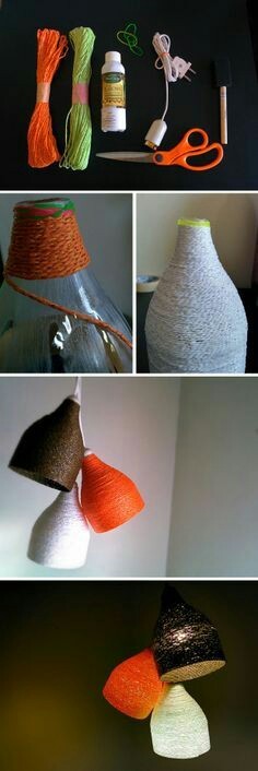 A little glue and a ball - Pinterest, Lamp, With your own hands, A selection, Longpost