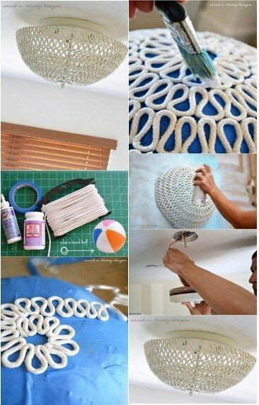 A little glue and a ball - Pinterest, Lamp, With your own hands, A selection, Longpost