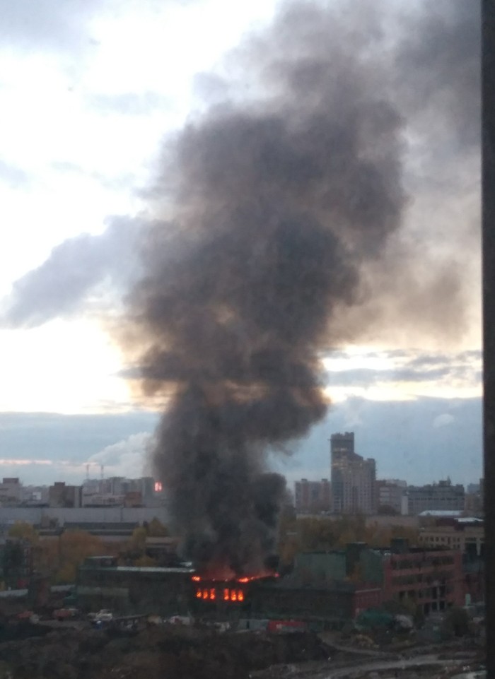 Fire, right now, Enthusiast Highway - My, Fire, Moscow, Video