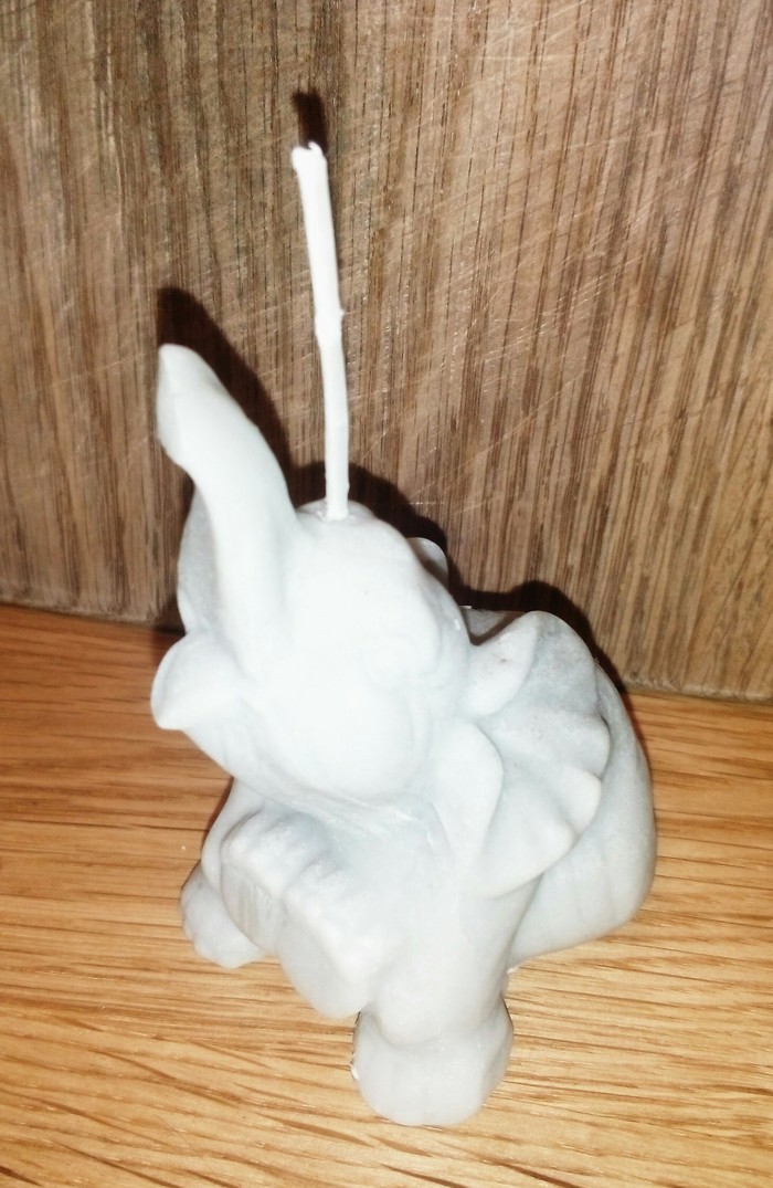 Candle - Elephant. - Longpost, , Presents, Elephants, Baby elephant, , Candle, My
