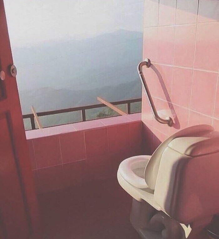 Here is the thrill - Great view, Toilet, Toilet, Bliss, Tag