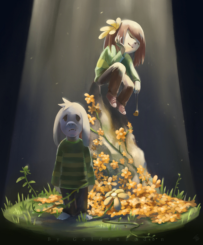 . Undertale, Chara, Asriel, 