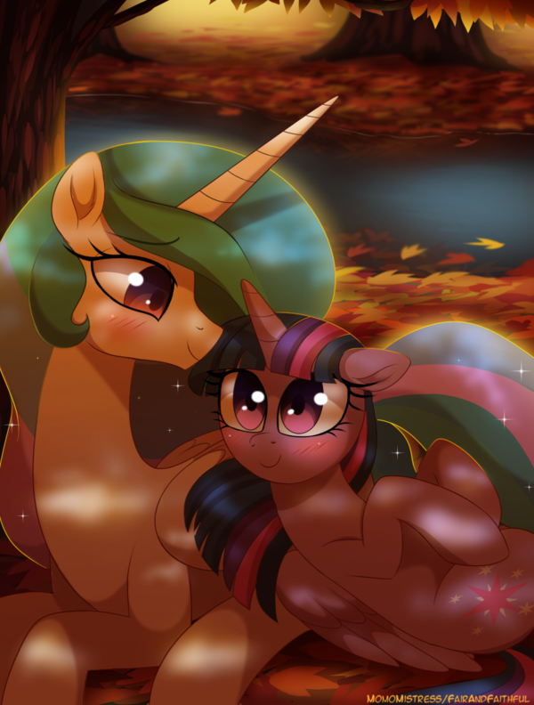 Autumn Is Here My Little Pony, Ponyart, Princess Celestia, Twilight Princess