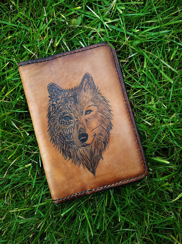 Some leather stuff with pyrography - My, Leather, Pyrography, Needlework without process, Longpost