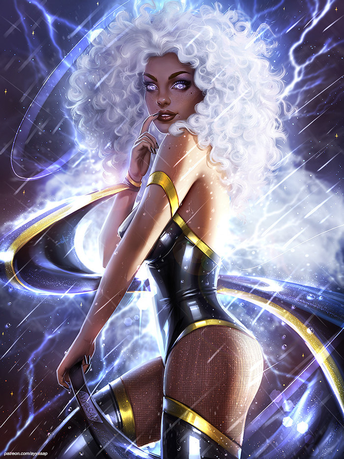 Storm - X-Men, Art, AyyaSAP, Storm, Digital drawing, Drawing