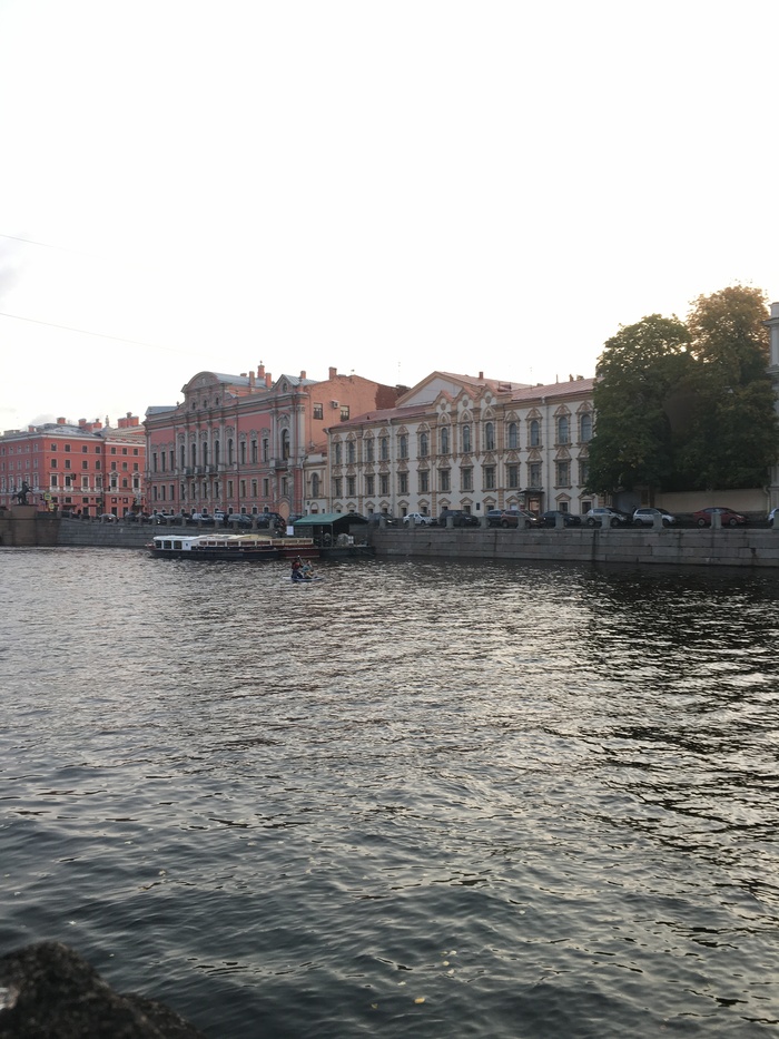 A typical cloudy morning in St. Petersburg - My, Saint Petersburg, River, Guitar, Sup, Nothing unusual, Morning, Pensiveness, Longpost, SUPsurfing