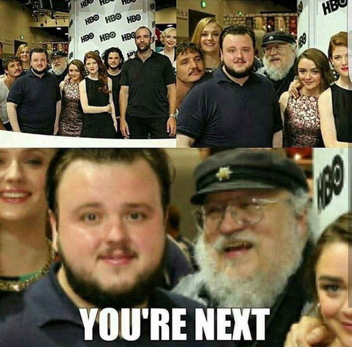 George Martin always finds the right words. - Game of Thrones, George Martin, John Bradley, Samwell Tarly