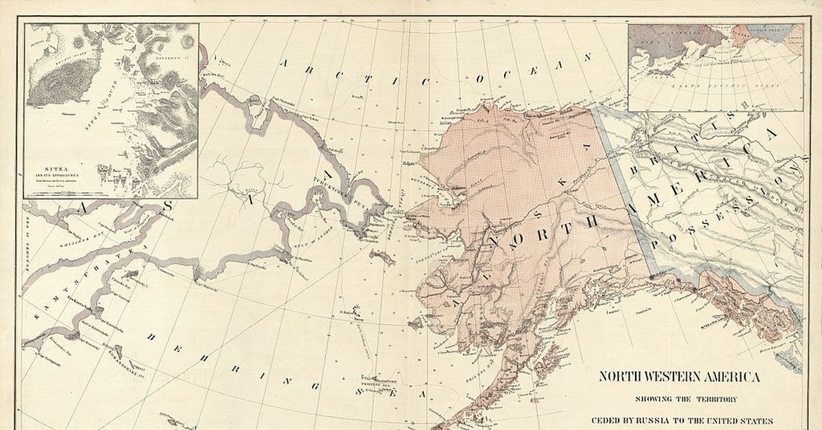 Аляска в 19 веке карта