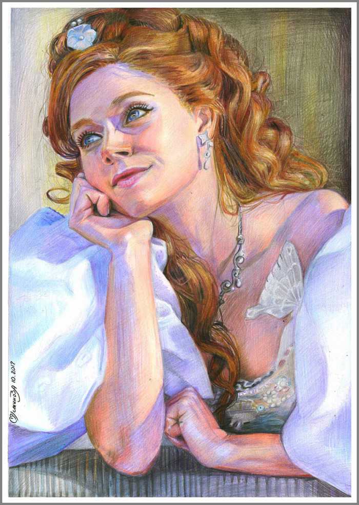 Amy Adams, drawing - My, Amy Adams, Drawing, Colour pencils, Moscow, I draw as much as I can