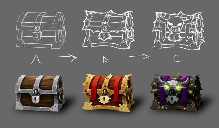 Reward chests in Brawl of Heroes - My, Gamedev, Инди, Game development, Unity, Box