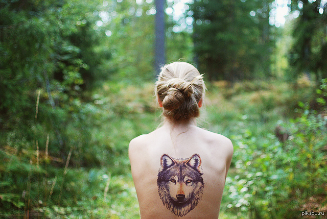 Wild tattoo. Тату волка на спине. Тату волк для девушки. Татуировка волк на спине у девушки. Тату волчица на спине у девушки.