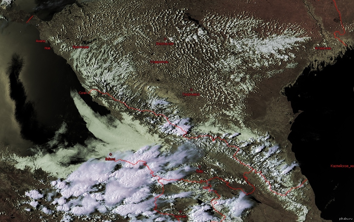 Кавказ из космоса сегодня | Пикабу