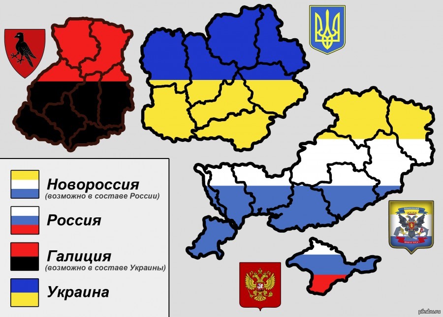 Политическая карта окраины России.
