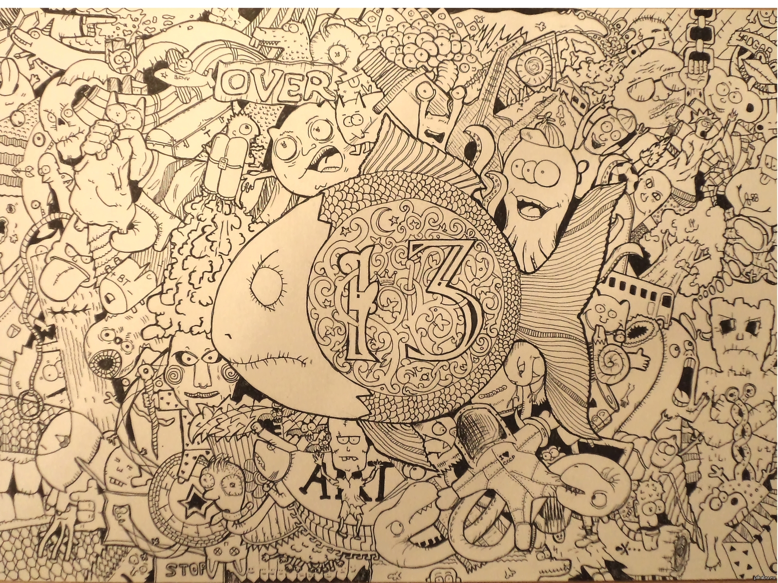 My first doodle - My, Doodle, Drawing, Fantasy, Art