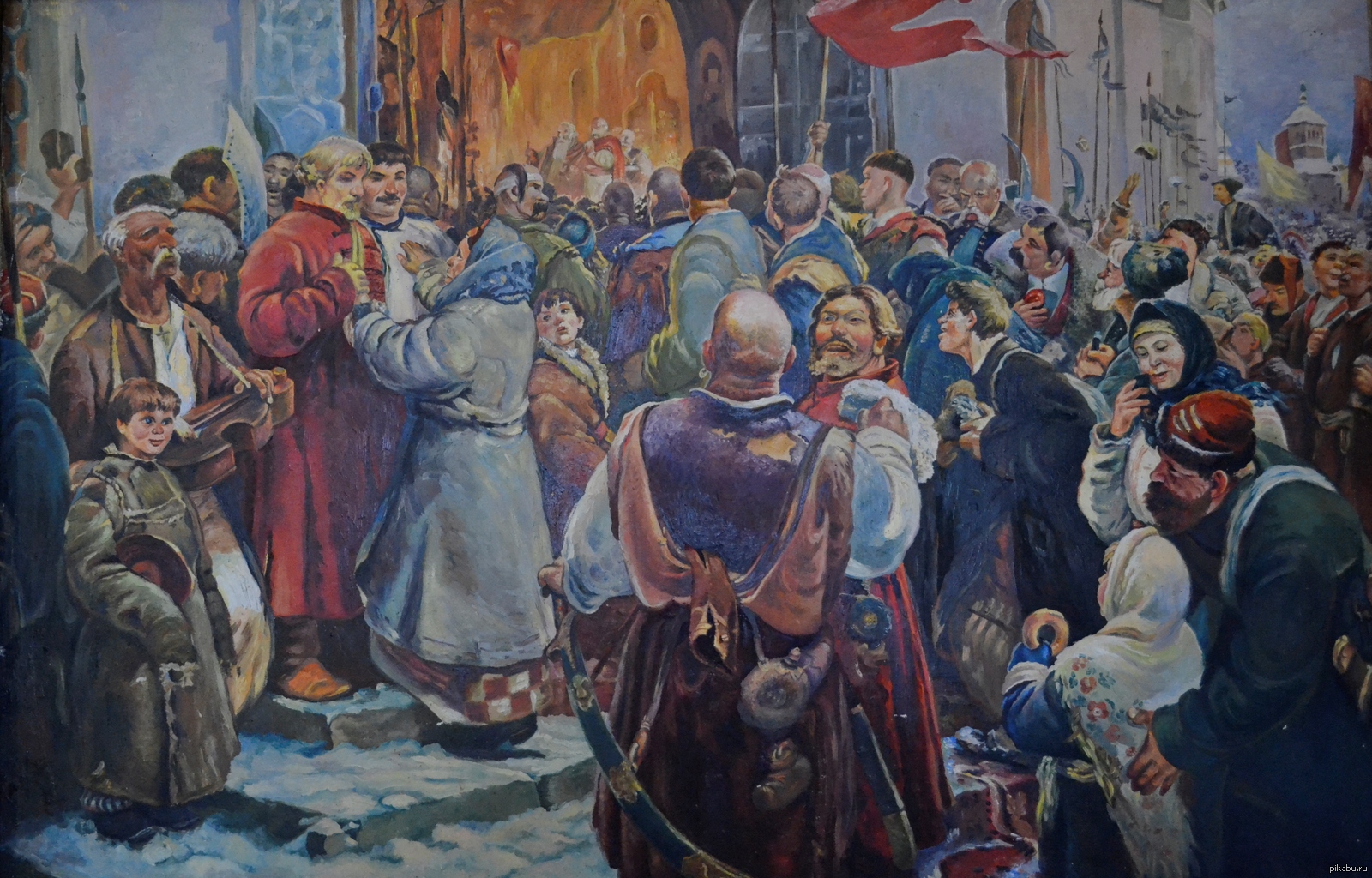 Навеки с москвой. Переяславская рада картина Хмелько. Переяславская рада 1654 картина.