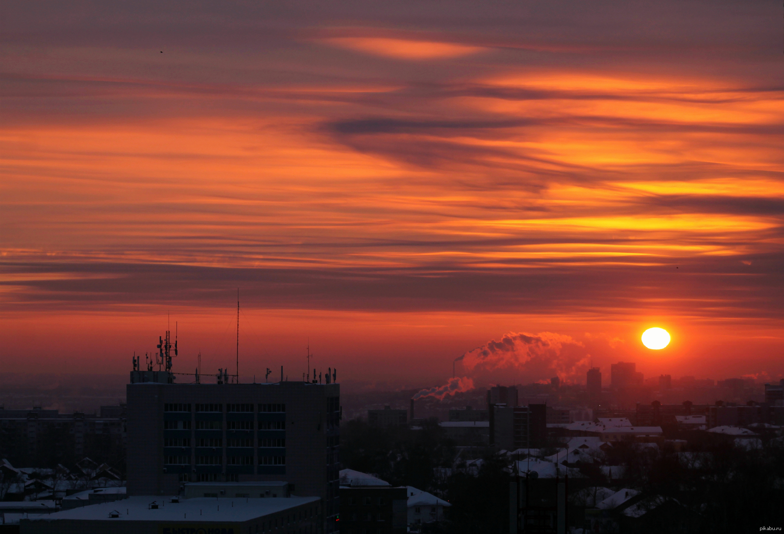 Закат в Новосибирске