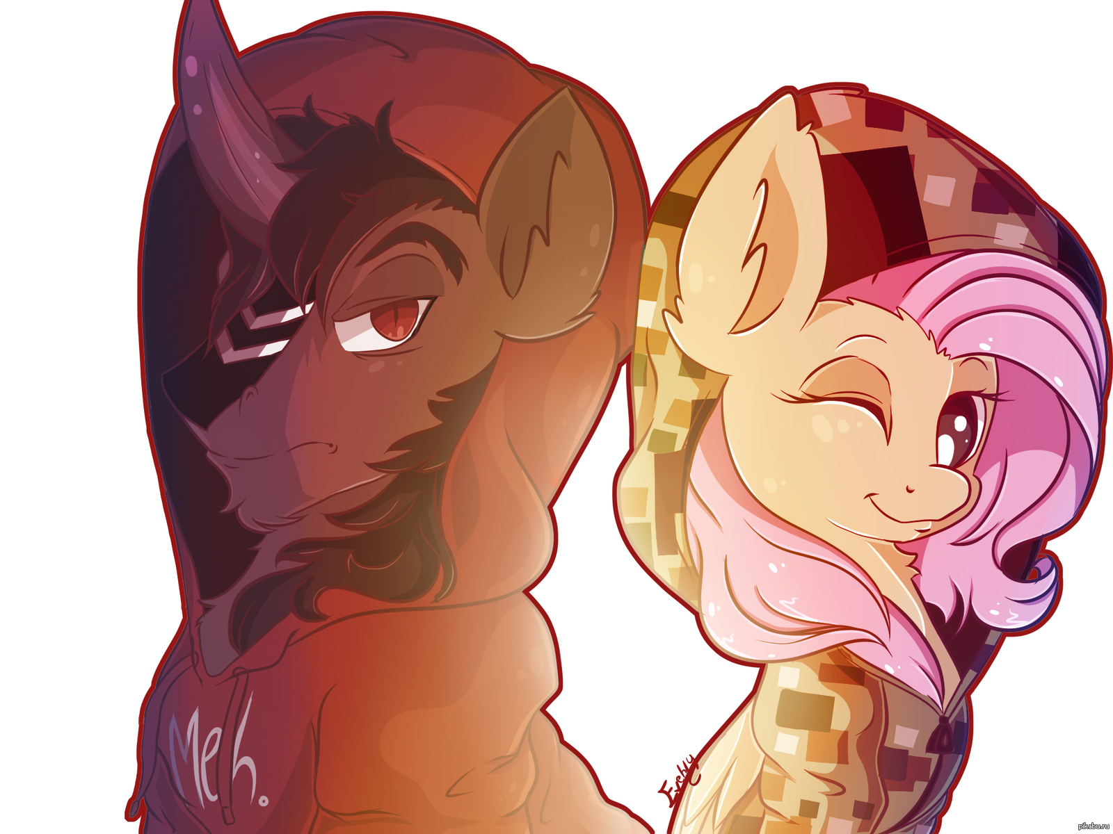 <b>Ponies</b> and hoodies., My <b>Little</b> <b>Pony</b>, <b>Fluttershy</b>, King <b>Sombra</b>, Арт.