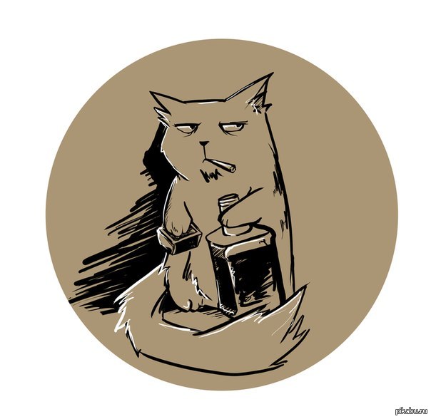Кот алкоголик