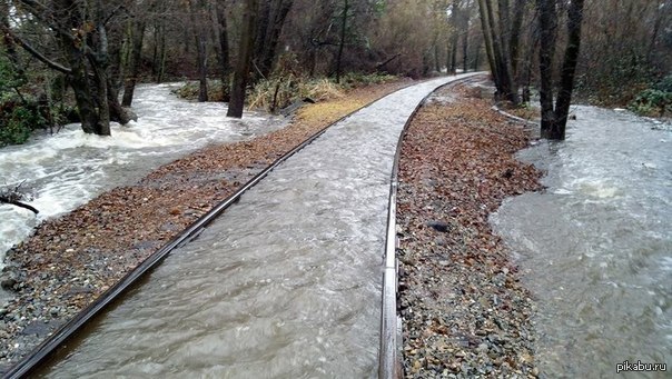 Рельсы в воду. Выброс пути. Рельсы в воде. Затопленные рельсы. Затопило рельсы.