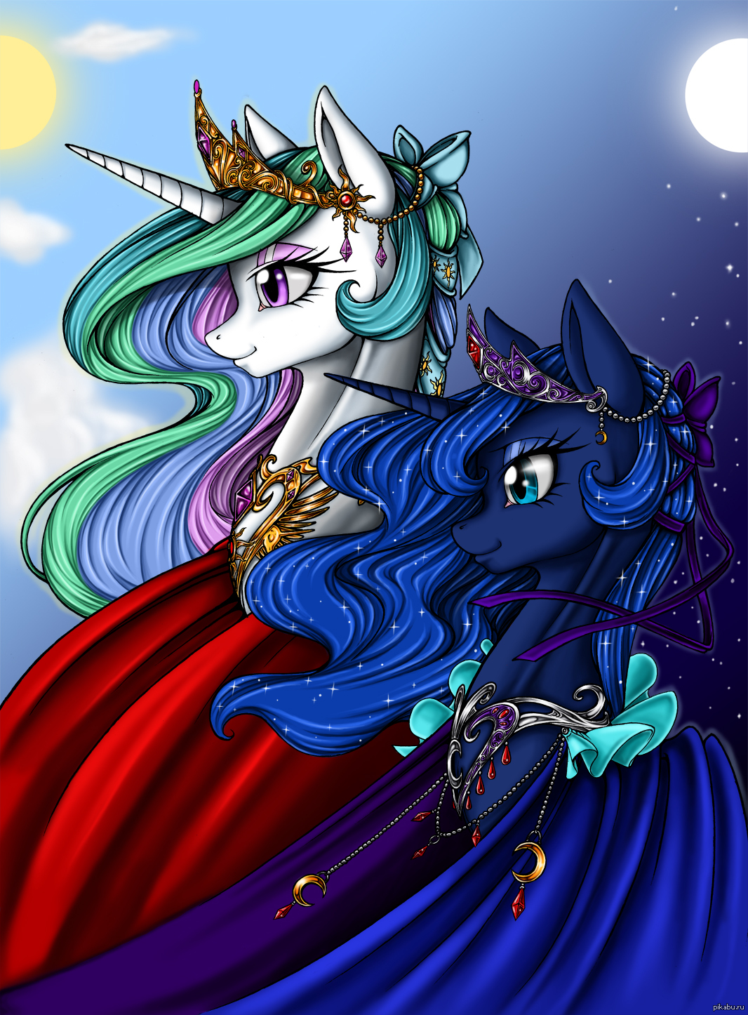 Пони принцессы. My little Pony Луна и Селестия. Принцесса Селестия и Луна. Принцесса Луна и принцесса Селестия. Пони принцесса Селестия Луна.