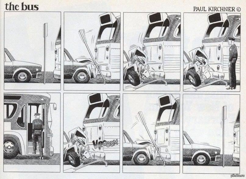 Комикс пол. The Bus Paul Kirchner. Комиксы пола Кирчнера Bus. Автобус комикс. Английские комиксы автобус.