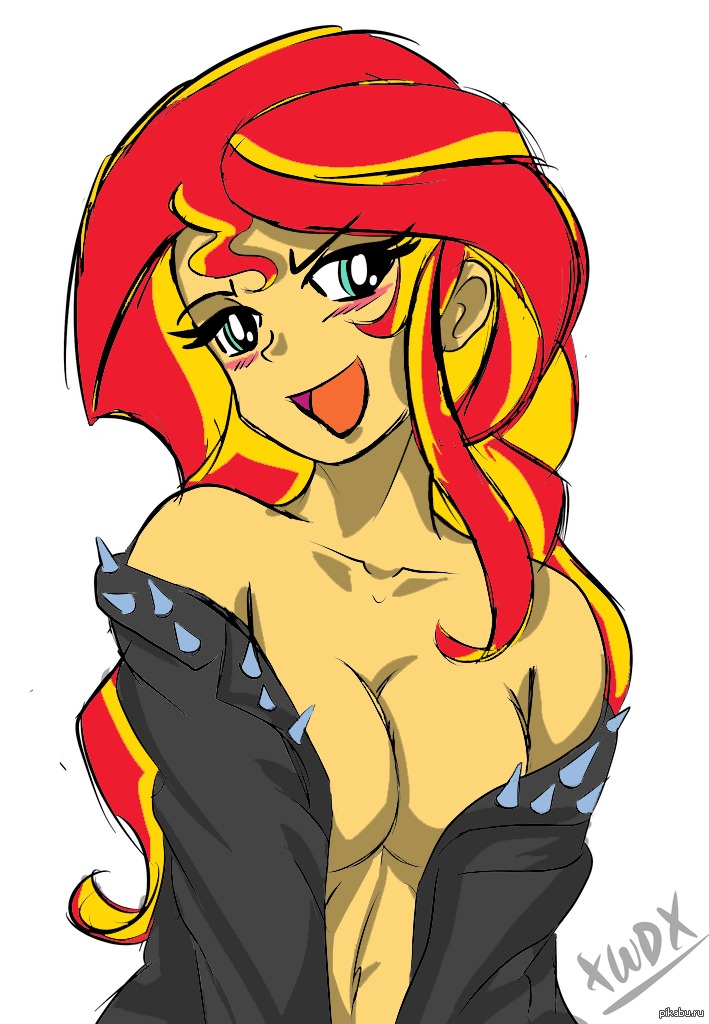 Sunset Shimmer - NSFW, My Little Pony, Sunset Shimmer, MLP Edge, Хуманизация