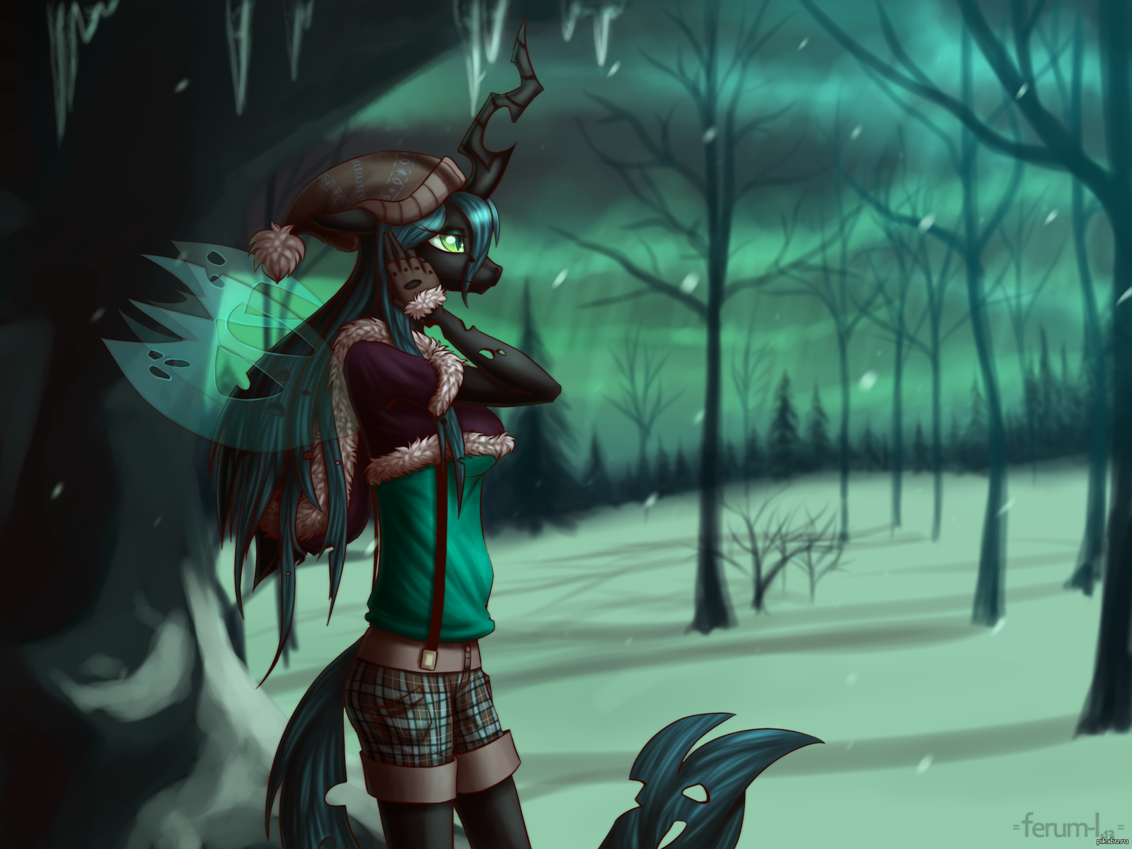 Just went for a walk - My little pony, Queen chrysalis, Anthro