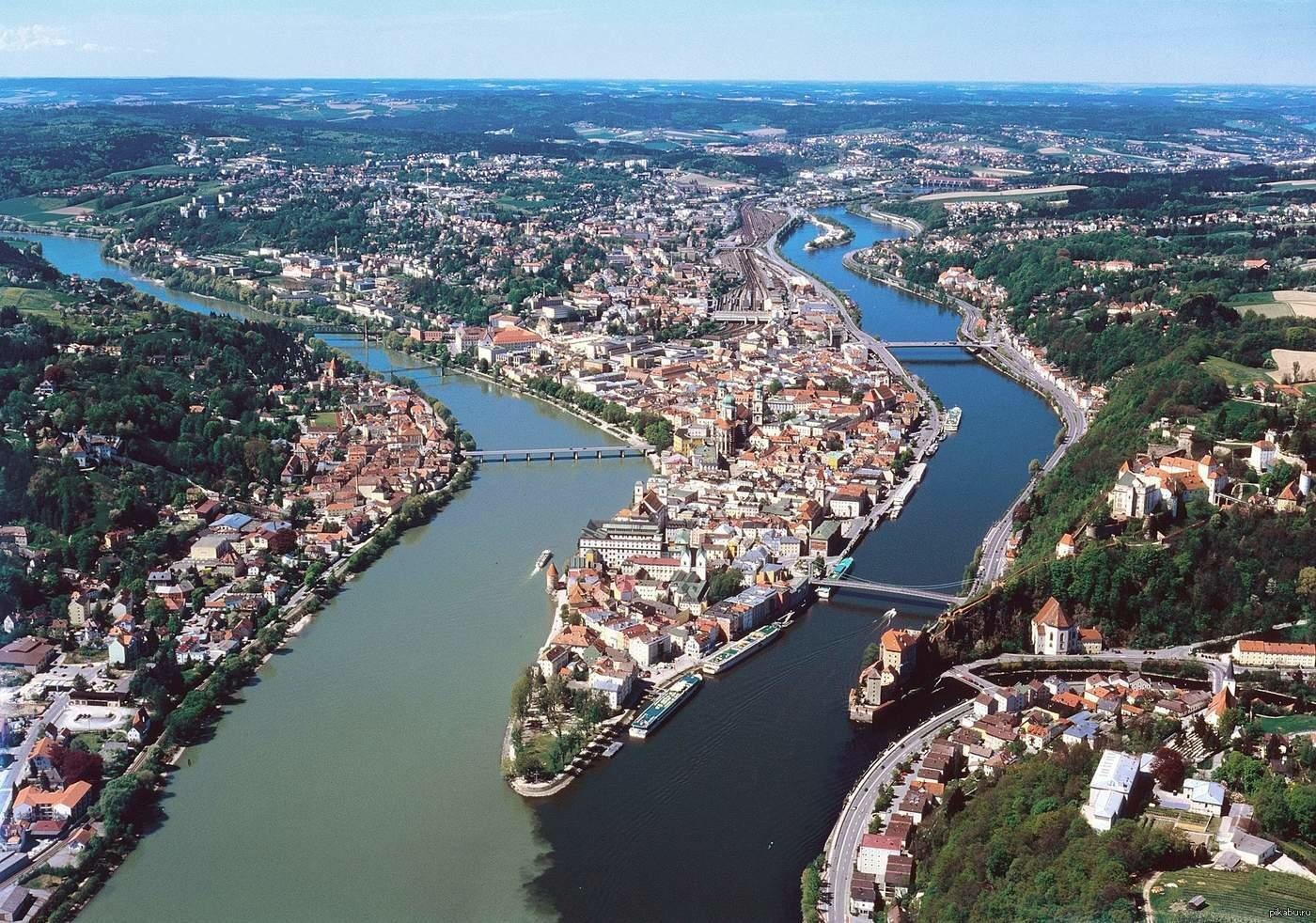 Три г германии. Пассау Дунай. Город Пассау, Бавария, Германия. Река Дунай в Германии. Пассау - город на Дунае.