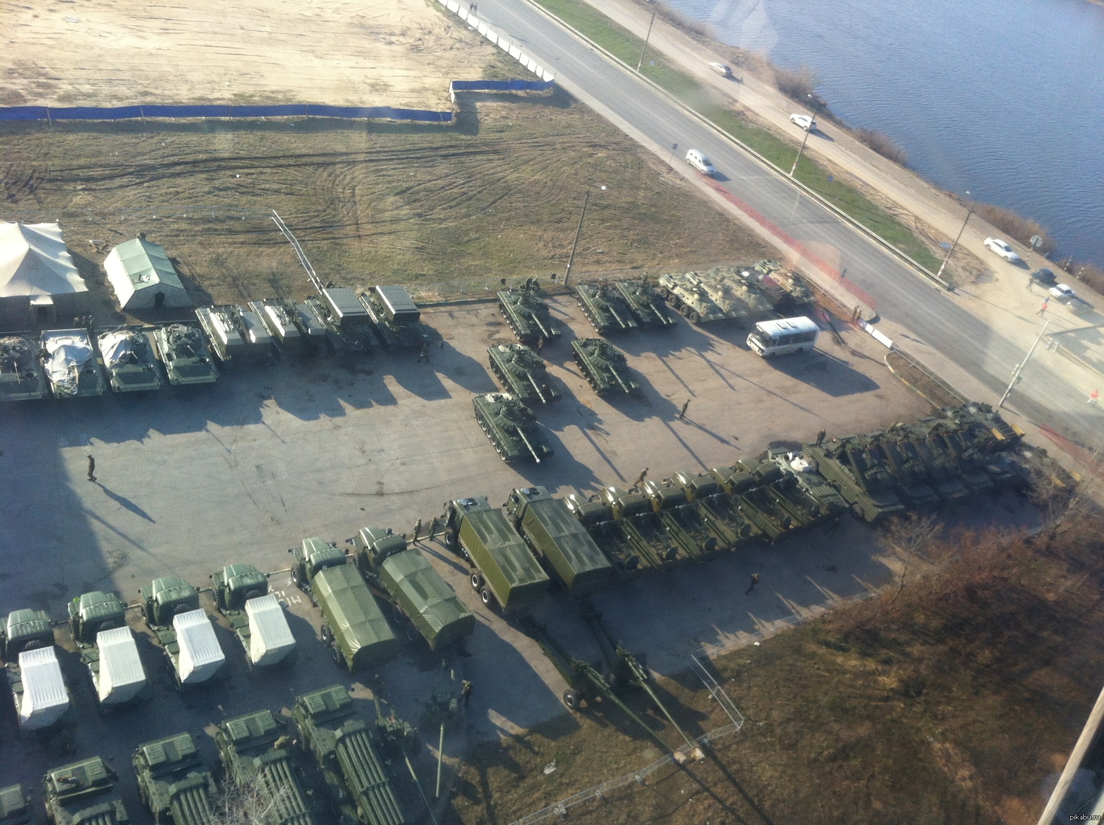 Preparing for a military parade. Nizhny Novgorod. - May 9, May 9 - Victory Day, Training, Military equipment, Parade, My