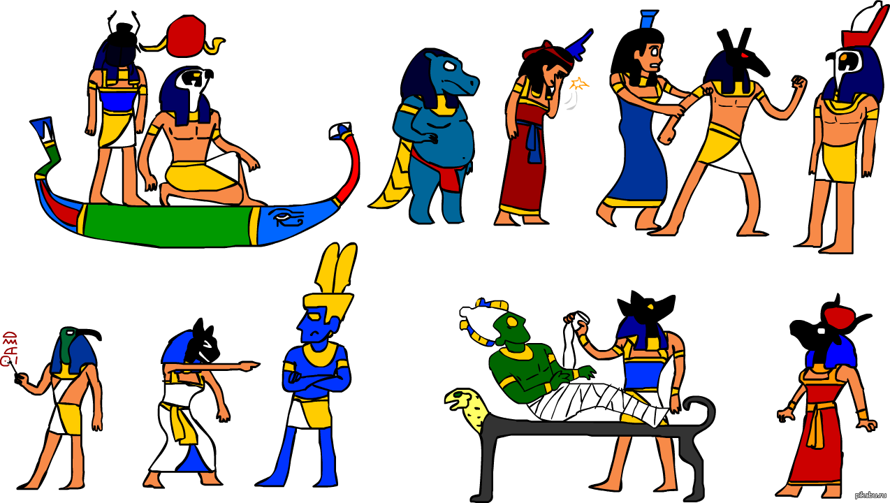 Несколько Древнеегипетских Богов, Египет, Бог, Египетские Боги.