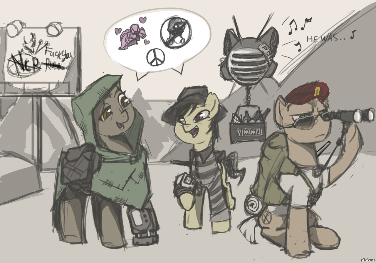 Отличная понификация <b>Fallout</b> NV., <b>Fallout</b>, My Little Pony, Брони.