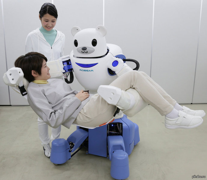 Пом в медицине. Robear робот-медведь. Робот сиделка Robear. Японский робот Robear. Робот санитар Bear.
