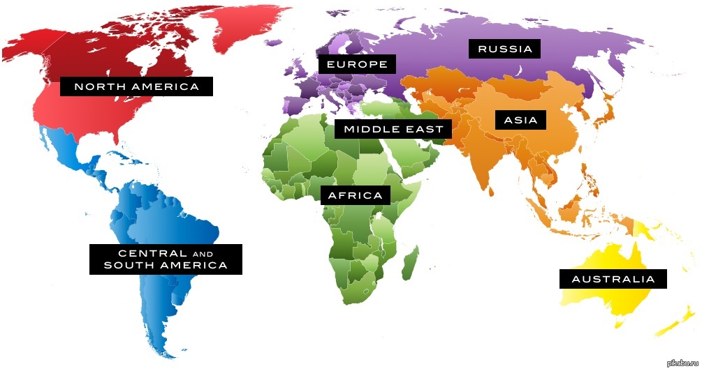 Реальные размеры материков. Карта с правильными размерами стран.