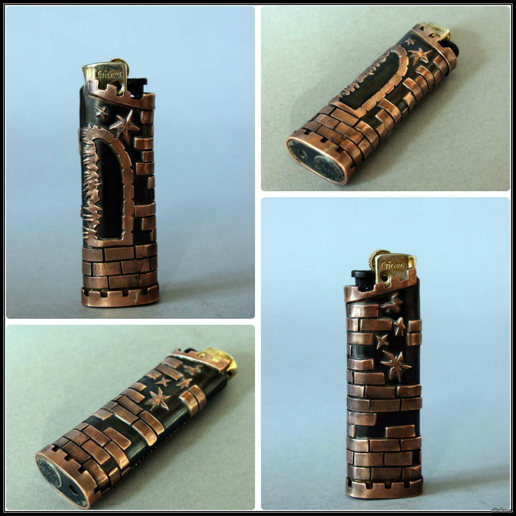 Чехол для зажигалки Cricket. Моя авторская работа. | Пикабу