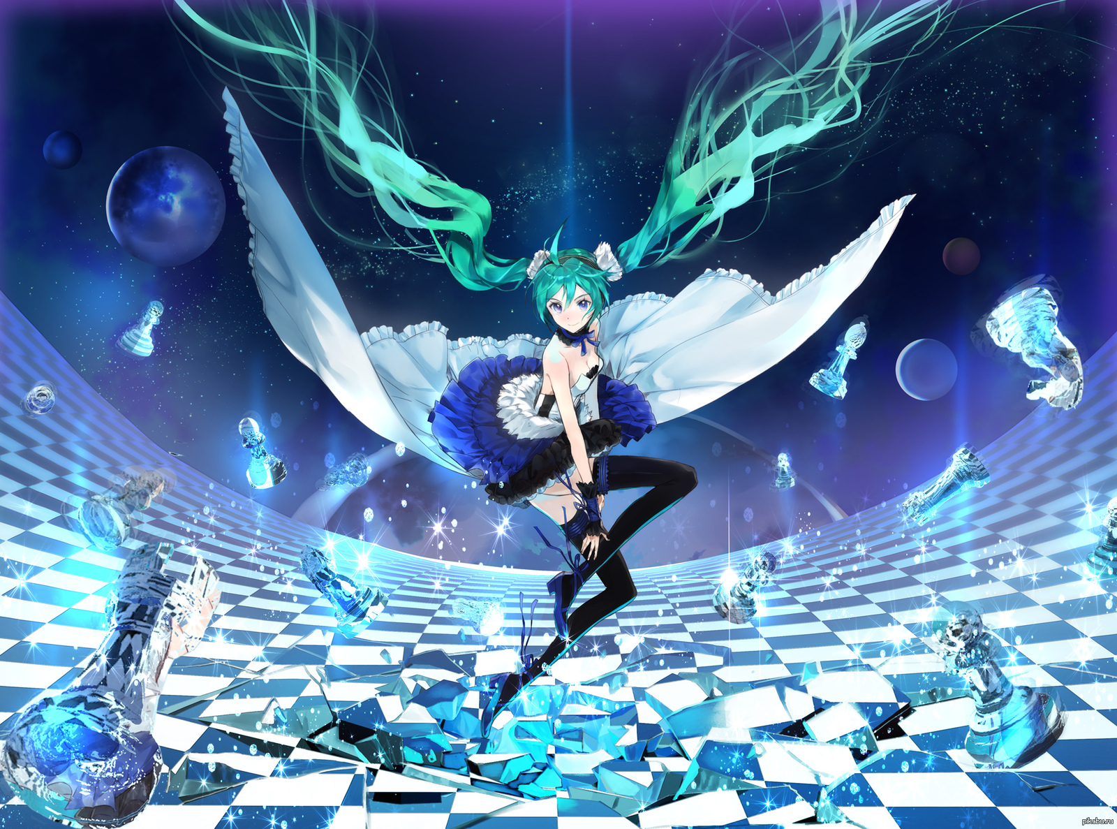 Hatsune miku rabbit hole art