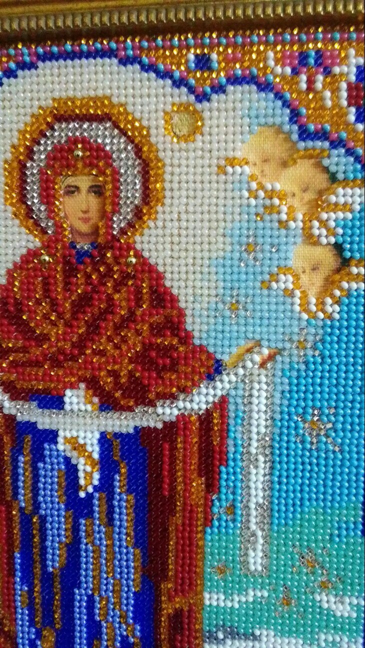 Embroidered icons - My, Beadwork, Icon, Religion, Handmade, Longpost